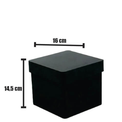 Caixa Box Quadrada M Preta Marloch