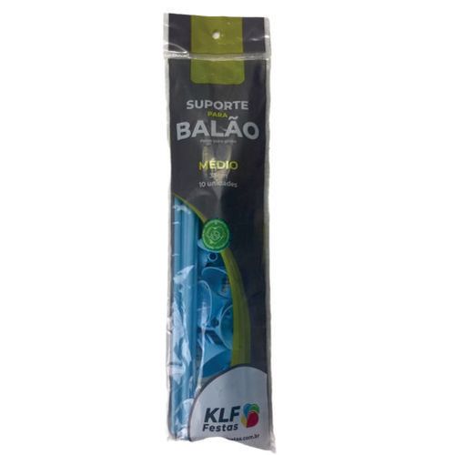 Suporte Para Bexiga 33 Cm Azul Candy C/10 Un Klf