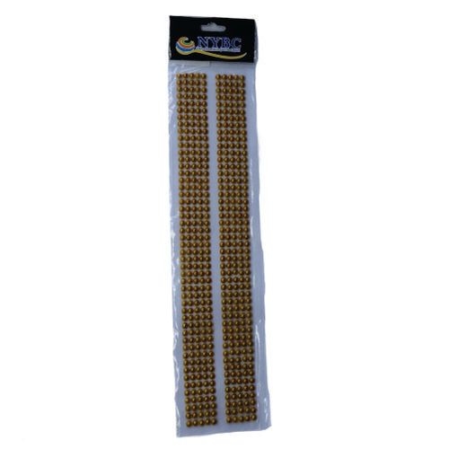 Cartela De Adesivo Meia Perola Tira 8 Mm Cor 111 Bege (96518) Nybc