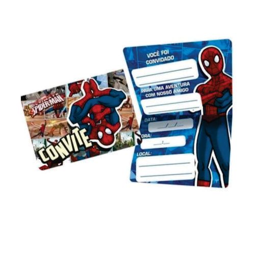 Convite Pequeno Homem Aranha Quadrinhos C/ 8 Un Regina