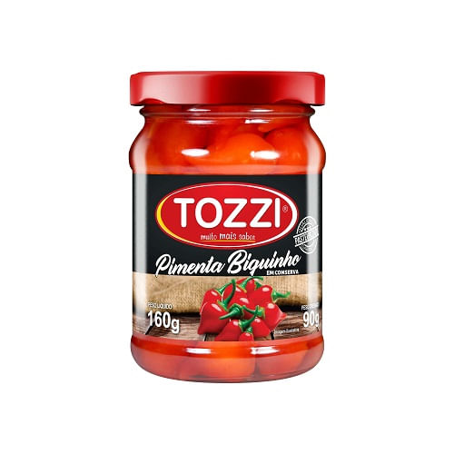Pimenta Biquinho Conserva Pote 90gr Tozzi