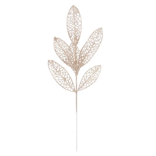 Complemento Folha Natal C/ 6 Glitter 34 Cm