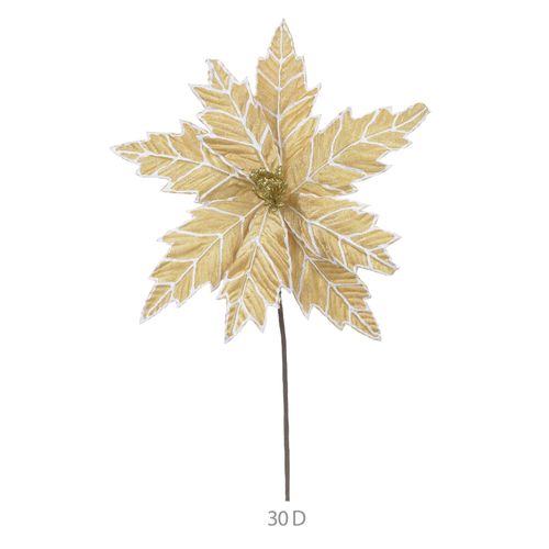 Haste Bico De Papagaio Dourado E Branco 30cm (44842002) Flor Arte