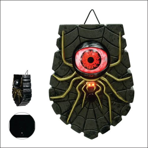 Enfeite Halloween Campainha Olho Preto/Vermelho 13x7,5cm (50364001) Flor Arte