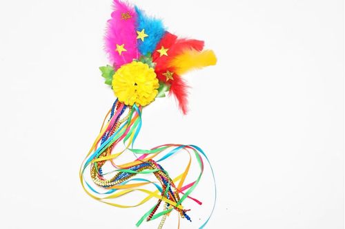 Presilha Penas Flor Amarela Cosmix
