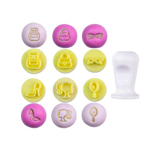 Kit Carimbo Femininos Rosa Bebe 2 Cm Bluestar