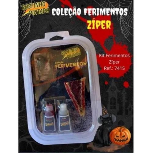 Kit Sangue/Cola/Molde Ziper Rostinho Pintado