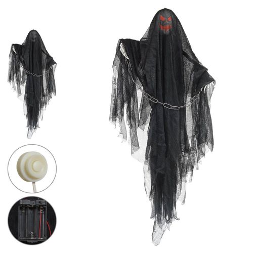 Enfeite Halloween Boneco Preto C/ Movimentos 85 Cm (51883001) Flor Arte