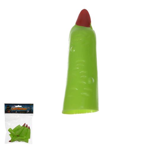 Dedo De Bruxa Halloween Verde 6cm 10un (50627001) Flor Arte