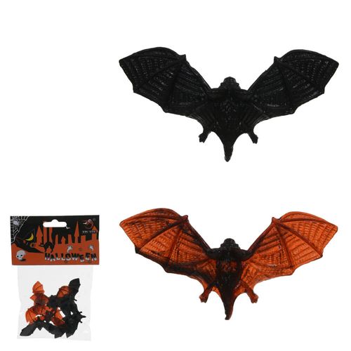 Enfeite Halloween Morcego 6x2,5cm Preto/Marrom C/ 8 Un (50609001) Flor Arte