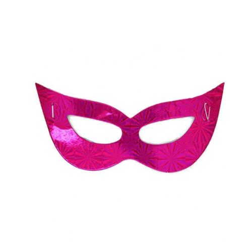 Máscara Papel Holografico Pink 18 Cm C/ 10 Un Cury