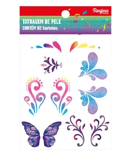 Tatuagem Decorativa Carnaval 1 C/ 20 Un Regina