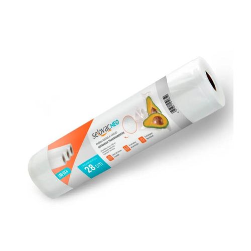 Embalagem Vácuo Gofrada Transparente 28cmx5mx0,18mm Rolo Selovac
