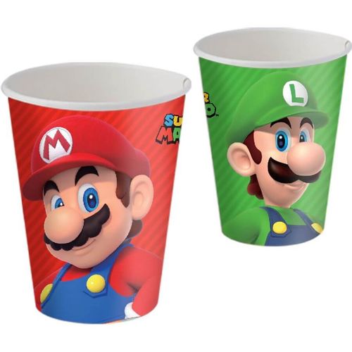 Copo Papel 200 Ml Super Mario C/ 8 Un Festcolor