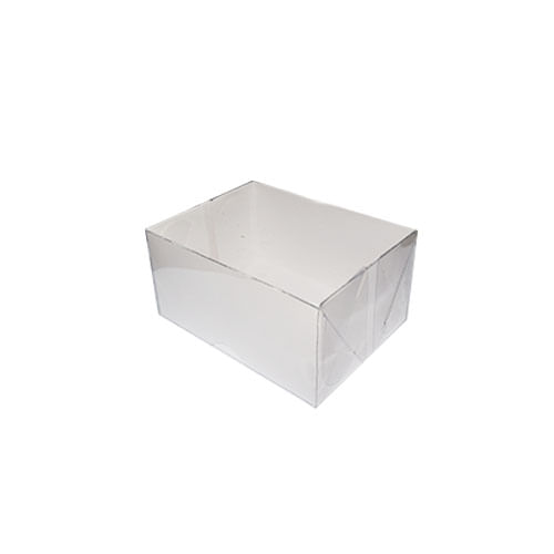 Caixa Retangular 9x12x6 Branca Tampa Transparente Pct C/ 10 Un Crystal For