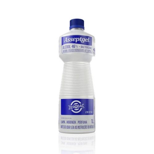 Alcool Liquido 46% Zerobac Cristal 1 Lt Asseptgel