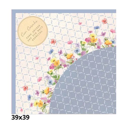 Envelope Ovo 39x39 Florens Rosa/Azul Cromus