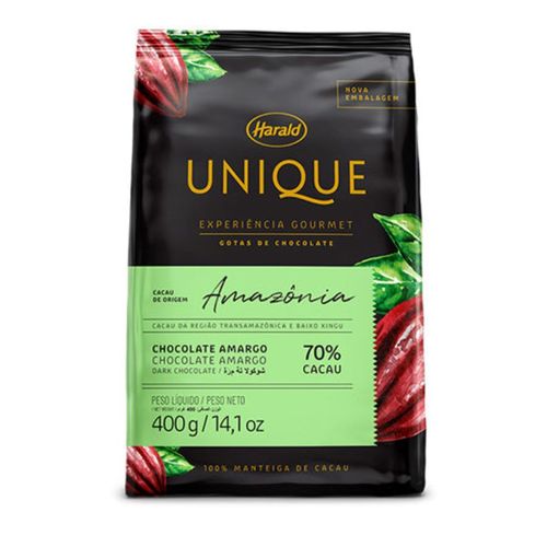 Chocolate Gotas Amazonia 70% Unique 400 Gr Harald