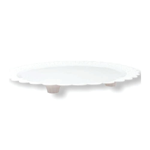 Prato Plast. Branco Rendado Nº 35 C/ 4 Bases (2035) Ceta