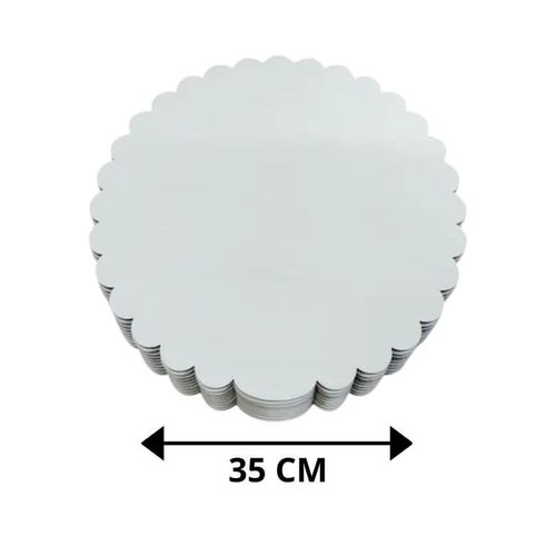 Prato Cake Board Mdf Redondo Ondulado 35cm Zaza