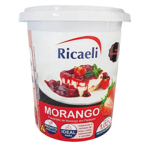 Preparado De Morango Em Pedaços 1,02 Kg Ricaeli