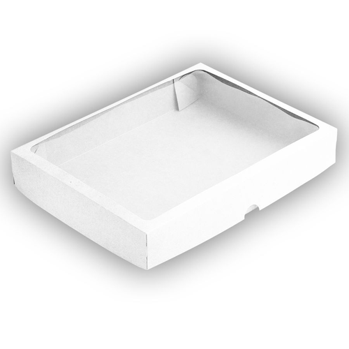 Caixa Retangular 22x29x4,5 Branca Visor (S10) C/ 10 Un Assk