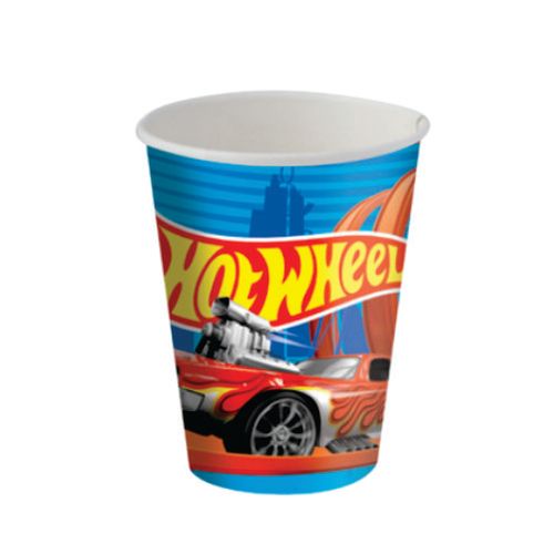 Copo Papel 200 Ml Hot Wheels C/ 8 Un Festcolor