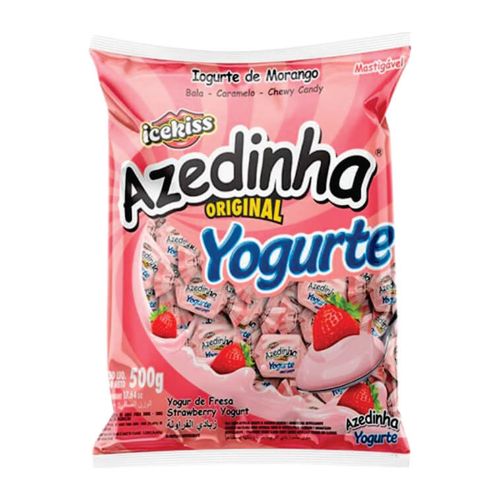 Bala Mastigavel Azedinha Iogurte  Morango 500 Gr Cory