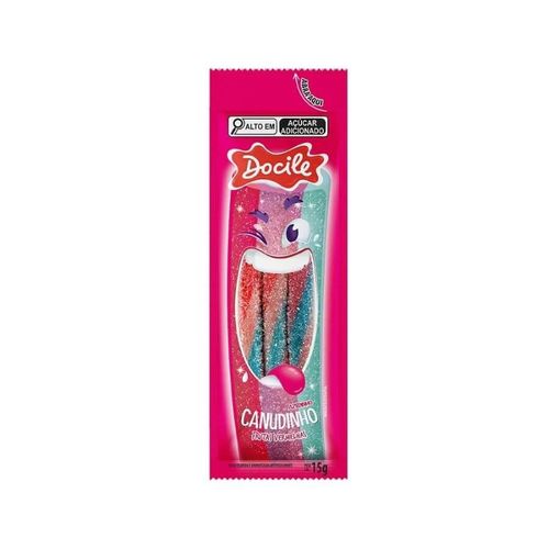 Bala Canudinho Frutas Vermelhas 12x15 Gr Docile