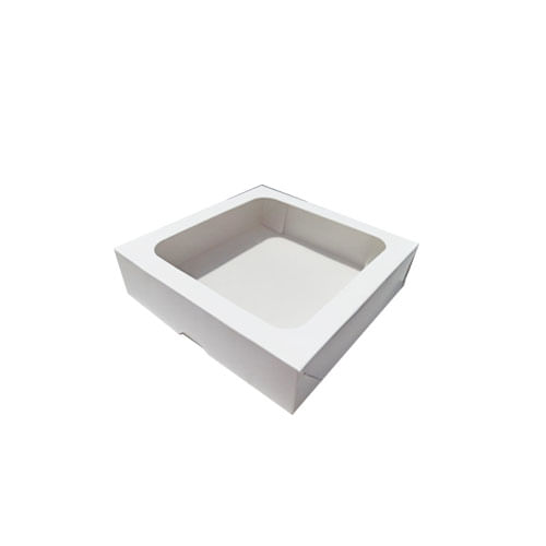 Caixa Quadrada 14x14 Branca Visor Pct C/ 10 Un Crystal For