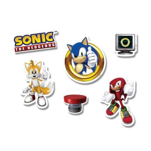Mini Personagens Decorativos Sonic C/ 50 Unid Regina