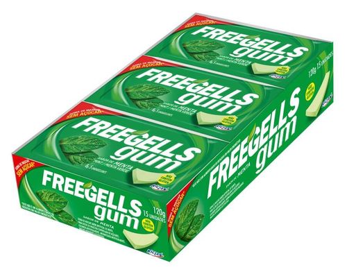 Chicle Gum Freegells Menta C/ 15 Un