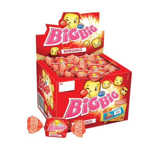 Chiclete Big Big Morango C/ 100 Un Arcor