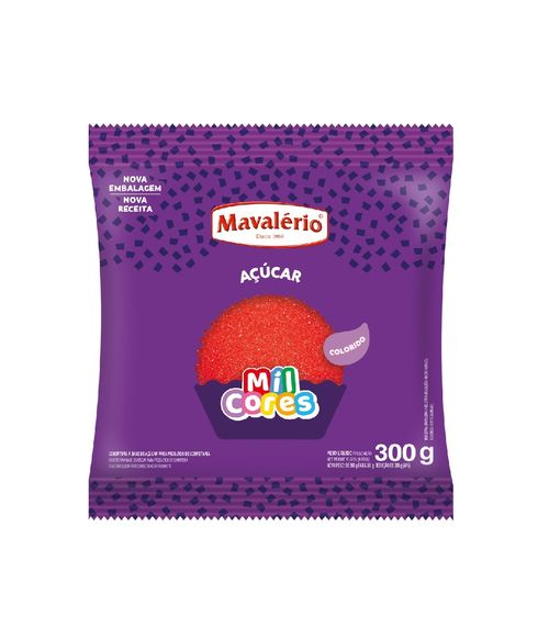 Açucar Colorido Vermelho 300 Gr Mavalério