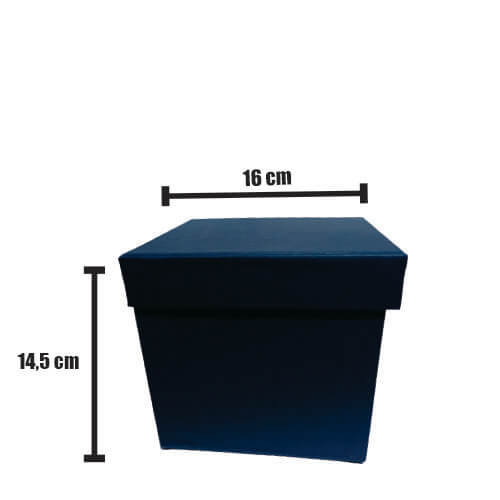 Caixa Box Quadrada M Azul Escuro Marloch