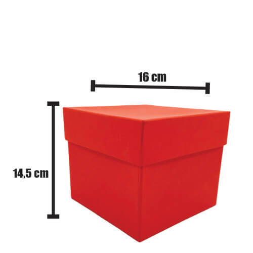 Caixa Box Quadrada M Vermelho Marloch