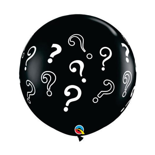 Balão Gigante Preto Revelação Un Qualatex
