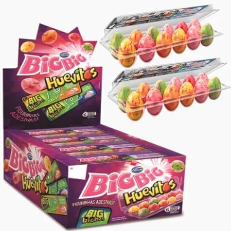 Chiclete Big Big Huevitos C/ 12 Un Arcor