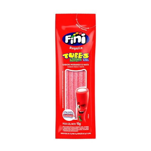 Bala Tubes Morango Citrico 12x15gr Fini