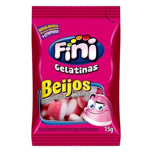 Bala Beijos De Morango 12x15 Gr Fini