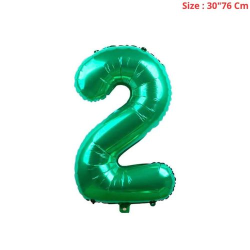 Balao Numero Metalizado 76cm Verde