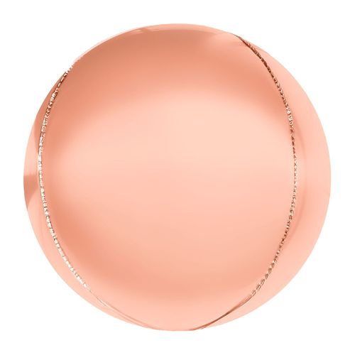 Balao Met. 20pol 50 Cm Esfera Rosa Ouro