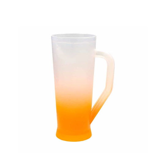 Caneca Slim Transparente Degrade Laranja 400  Ml Franzao