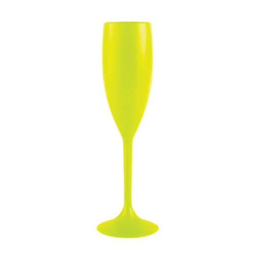 Taça Champanhe 170 Ml Transparente Amarelo Neon Amalu