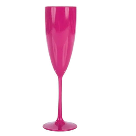 Taça Champanhe 170 Ml Sólido Rosa Amalu