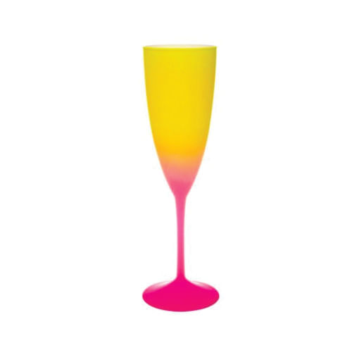 Taça Champanhe 170 Ml Degrade Amarelo E Rosa Neoplas