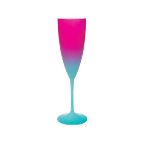 Taça Champanhe 170 Ml Degrade Rosa E Tiffany Neoplas
