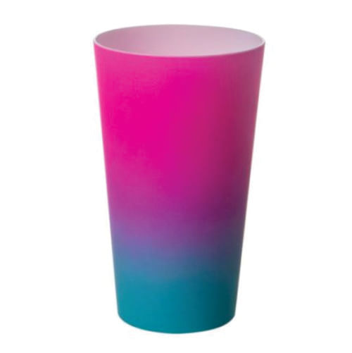 Copo Mega Drink Degrade Rosa E Tiffany 550 Ml Neoplas
