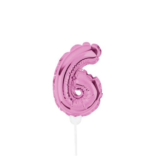Mini Balão Met. C/ Vareta Rosa N°6 19 Cm (29002758) Sempertex