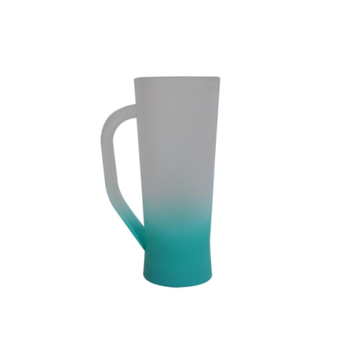 Caneca Slim Transparente Degrade Tiffany 400  Ml Franzao